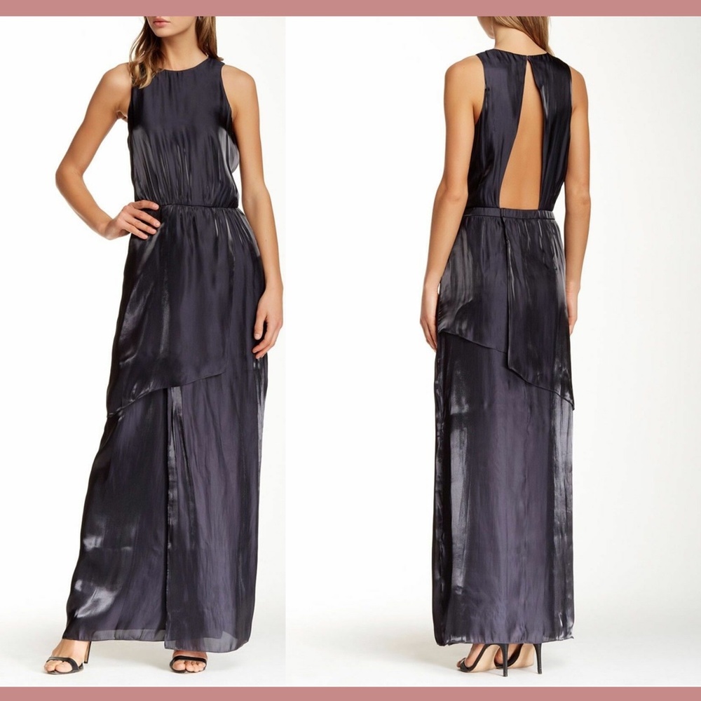 $675 tibi Flume Asymmetrical Silk‎ Lined Wrap Dress [SZ 10 ]